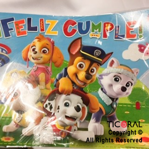 PAW PATROL AFICHE FELIZ CUMPLE x 1